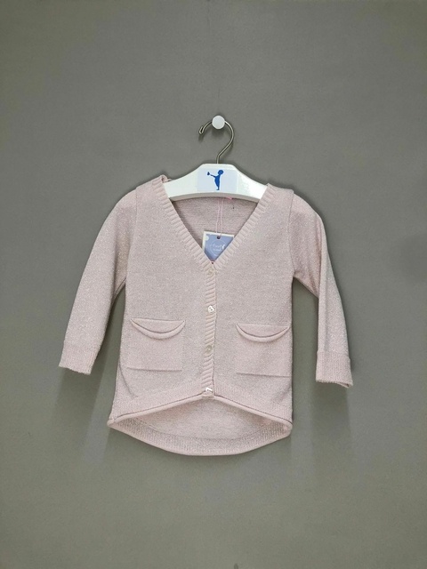 Cardigan Rosa com Brilho Marisa