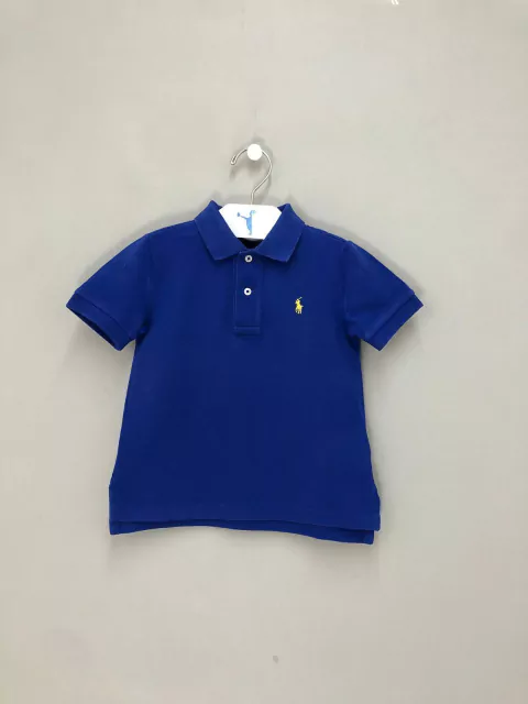 Camisa Polo Manga Curta Ralph Lauren Azul Infantil