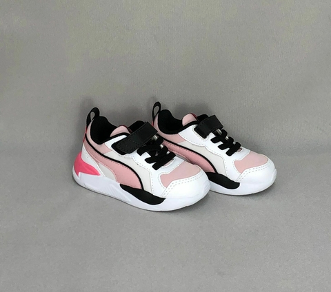 Tênis Puma X-Ray Branco e Rosa Infantil Novo