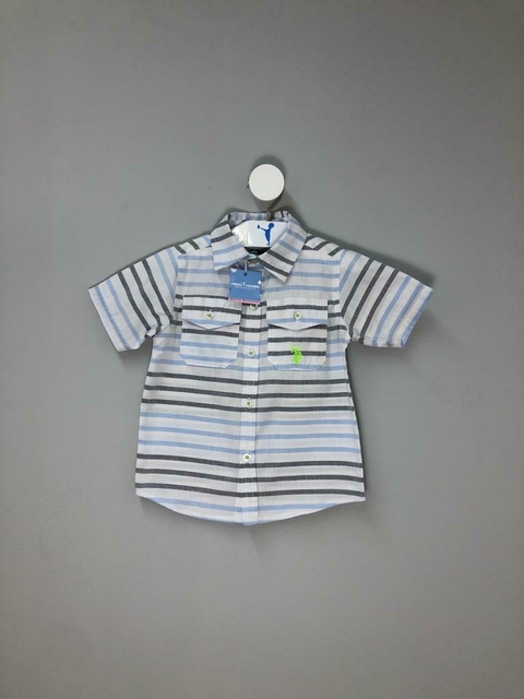 Camisa Listrada Azul US. Polo Assn