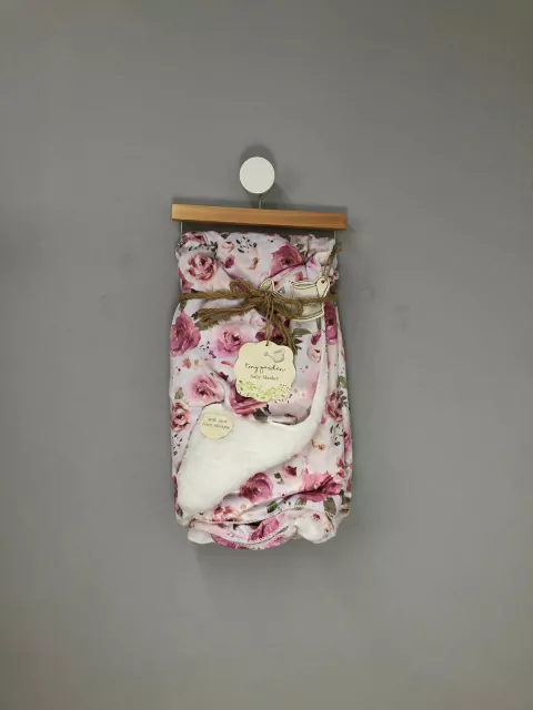 Manta Reversível Floral Tiny Garden Baby Blanket