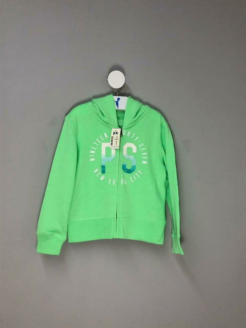 Moletom Estampado Aéropostale Verde infantil com capuz (Novo)