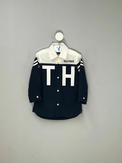 Camisa Infantil Azul Marinho Tommy Hilfiger