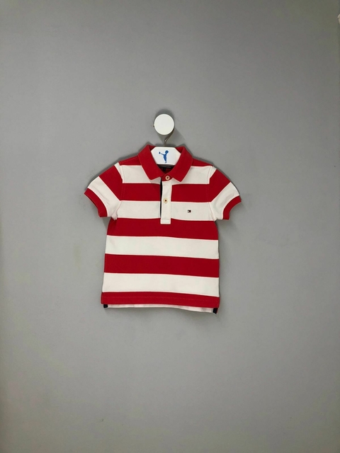 Camisa Polo Tommy Hilfiger Listrada Vermelho