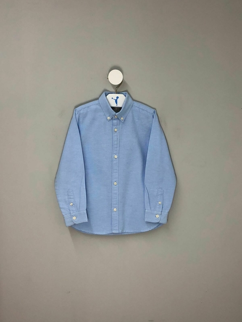 Camisa Social Infantil Azul Zara