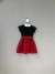 Vestido Infantil Preto e Vermelho Ralph Lauren