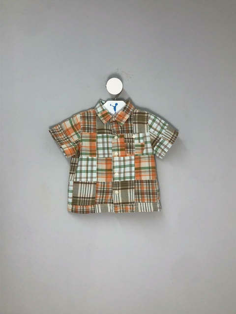 Camisa Xadrez Laranja Gap Infantil - comprar online