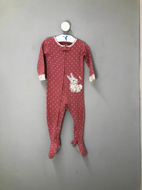 Macacão Malha Carters Poá Rosa Coelho - comprar online