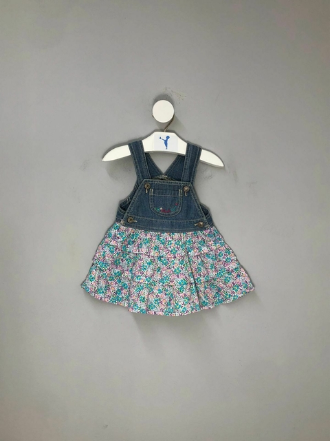 Salopete Jardineira Jeans com Tule Florido Oshkosh - comprar online