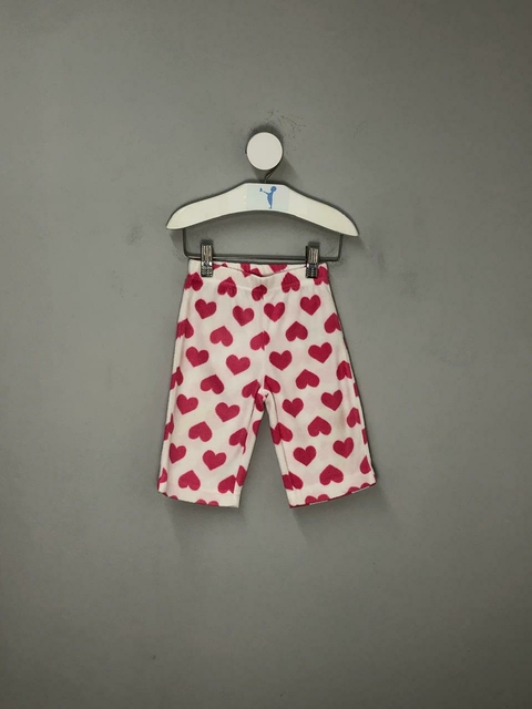 Calça Fleece Coração Branca e Rosa Gap Infantil - comprar online