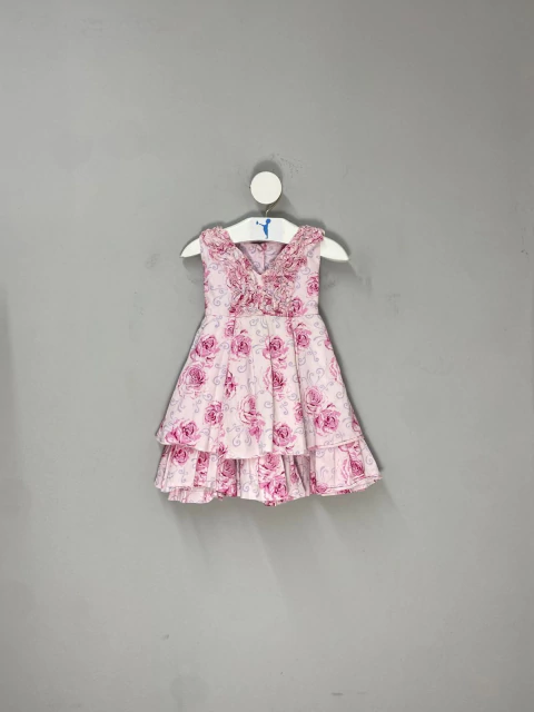 Vestido Florido Rosa Pequerruchos Infantil - comprar online