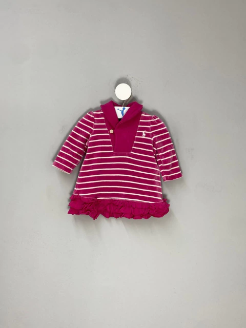 Vestido Veludo Rosa Ralph Lauren Infantil - comprar online