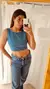 Crop Top Denim - comprar online
