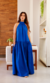 Vestido Longo Gola Alta - Cor Azul