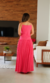 Vestido Longo Cintura Baixa - Cor Rosa na internet