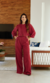 Calça Pantalona Amanda - Cor Vinho - loja online
