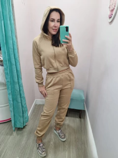 Conjunto moletom - cropped ziper - comprar online