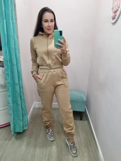Conjunto moletom - cropped ziper - loja online