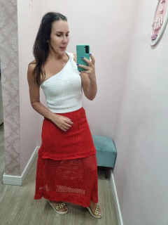 Saia em Tricot - Varal da Cris Moda Feminina 