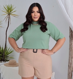 Camiseta gola alta - Varal da Cris Moda Feminina 