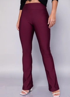 Bailarina Flare Flanelada Vinho - loja online