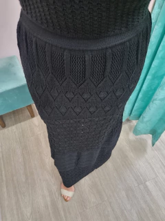 Saia em Tricot - Varal da Cris Moda Feminina 
