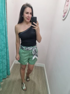 Regata ombro único nó - Varal da Cris Moda Feminina 