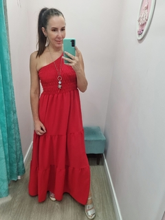 Vestido Nula Manga Lastex Vermelho