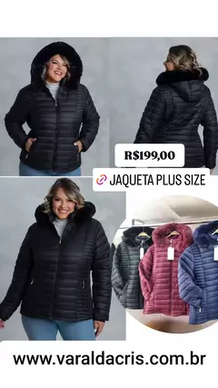 Jaqueta Matelasse Plus Size - MARINHO