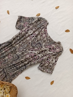 Vestido estampado camponesa - M - comprar online