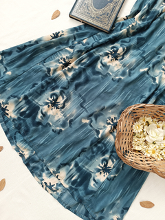 Imagem do Vestido midi vintage azul boneca - XG