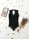 Collant preto com renda Demillus - G