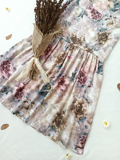 Vestido romântico floral rose - M na internet