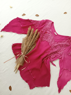 Blusa pink boho rustica - G - Themargare