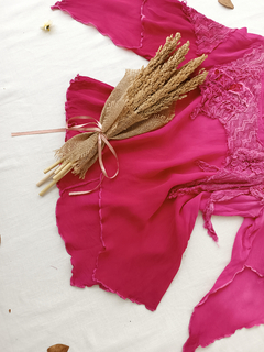 Blusa pink boho rustica - G - loja online