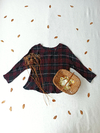 Camisa preta xadrez de flanela Marisa - P/M