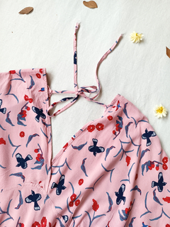Blusa rosa passaros e flores - G - comprar online