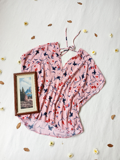 Blusa rosa passaros e flores - G - Themargare