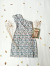 Vestido tubinho floral romântico de um ombro só - P