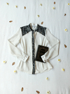Camisa ranca com renda preta Lucidez - P