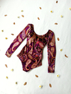 Blusa Colant de veludo paisley violeta - P/M