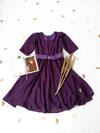 Vestido roxo godê boneca - PP