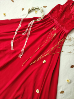Vestido longo vermelho godê Lady in red - P na internet