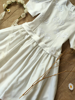 Vestido branco vintage boneca - P/M
