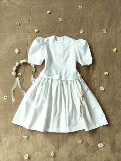 Vestido branco vintage boneca - P/M