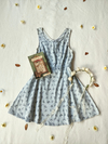Vestido azul borboletas jeans levinho - P