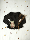 Blusa preta com renda Charm Lady - P/M
