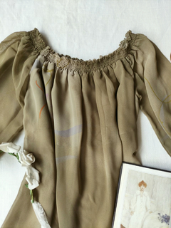 Blusa bege ciganinha mangas bufantes - GG na internet
