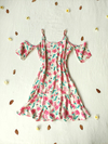 Vestido off white floral romântico Ak Casual- P