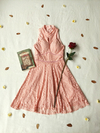 Vestido de renda rosê romântico lucy in the sky- PP/P